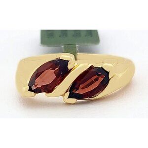 Genuine 1.44 Cts Garnet Ladies Ring 14k Yellow Gold